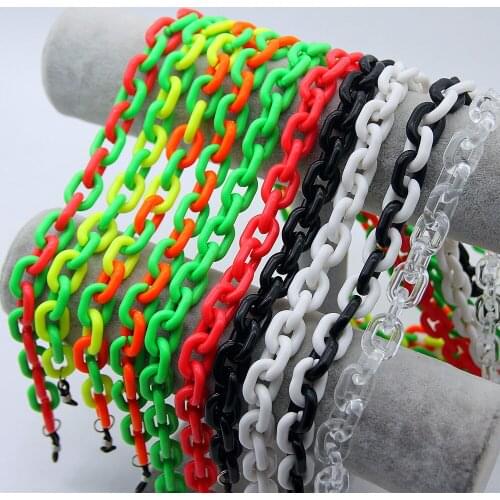 FishSheep Neon Color Acrylic Sunglasses Chain For Women 2020 New Anti-slip Reading Glasses Cord Holder Hanging Neck Rope Lanyard