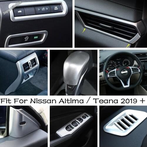 Interior Mouldings For Nissan Altima / Teana 2019 - 2021 Pillar A / Headlight Button / Gear Shift Handle / AC / Glass Cover Trim