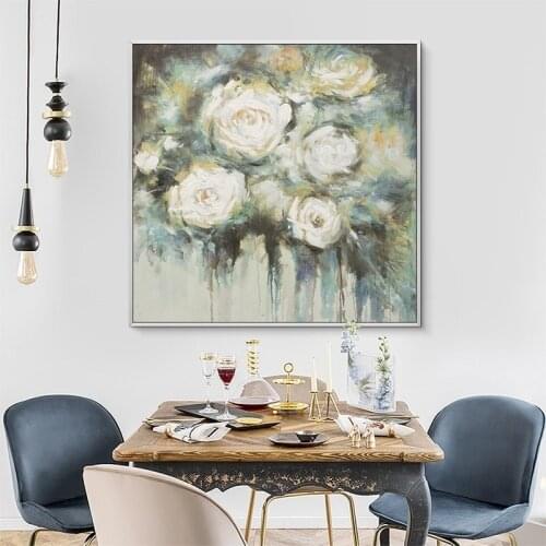 Frameless Several Flowers Handmade Oil Painting Wall Pictures Canvas Art Decor Oil Painting On Canvas For Home Decor Unframed