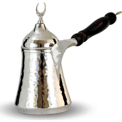 Mırra Medium Wooden Handle Copper Arab Coffee Pot Creamer 700 ml (1231)
