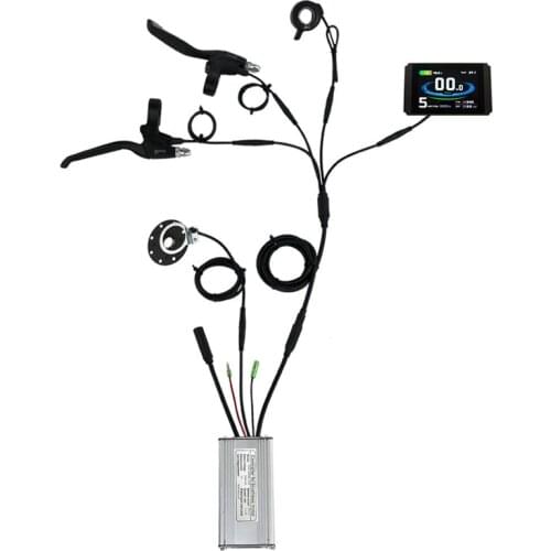 36V/48V 500W 22A Electric Bicycle Sine Wave Controller KT LCD8H Display&Thumb Throttle and Sensor Waterproof Accessories