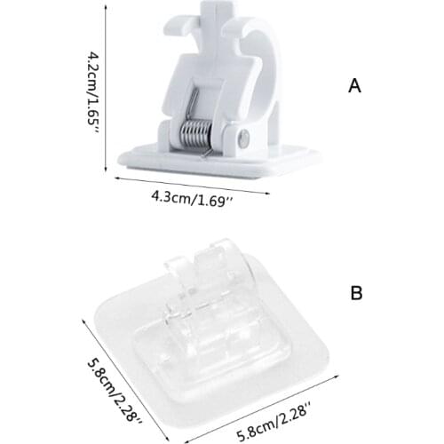 Curtain Rod Bracket Nail-free Adjustable Rod Bracket Holders Self Adhesive Wall Mount Curtain Hook Wall Brackets 2 Pcs