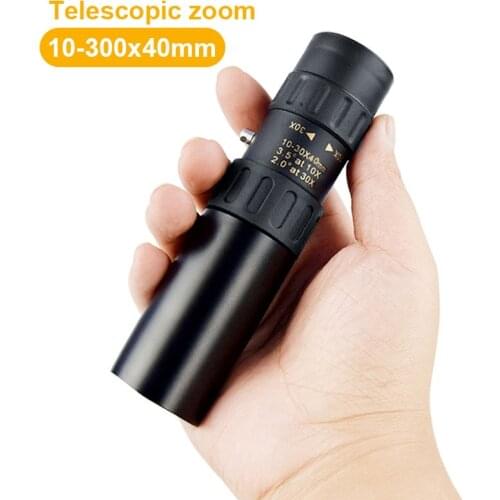 10-300x40 Monocular Telescope Super Zoom Monocular Quality Eyepiece Portable бинокль Hunting Night Vision Scope Camping