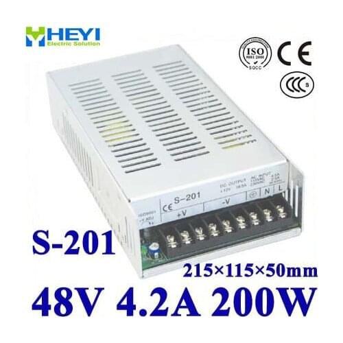 Single output switching power supply 48V 4.2A 100~120V/200~240V AC input LED power supply 200W