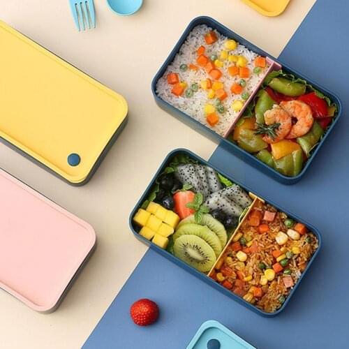 Portable Lunch Box For Kids School Microwave Plastic Fruit Boxes Compartments Box Movable Food Box Salad With Bento Childre R0Y1