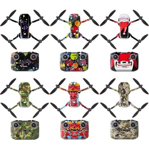 Sunnylife PVC Stickers Protective Film Scratch-proof Decals Skin Accessories for DJI Mini 2 Camera Drone
