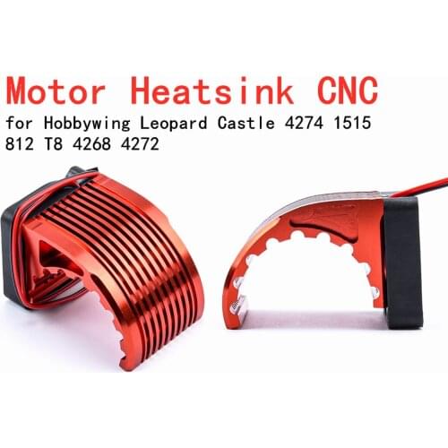 Motor Heatsink CNC 4010 Alloy Cooling Fan for Brushless Motor 42mm Hobbywing Leopard Castle 4274 1515 812 T8 4268 4272