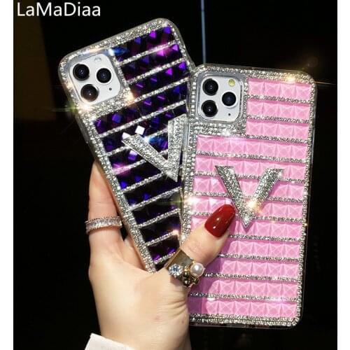 Luxury Rhinestone Glitter Phone Case For Samsung S6 S7 S8 S9 S10 S20 S21 PLUS Note 5 8 9 10 20 Shiny Diamond Soft Back Cover