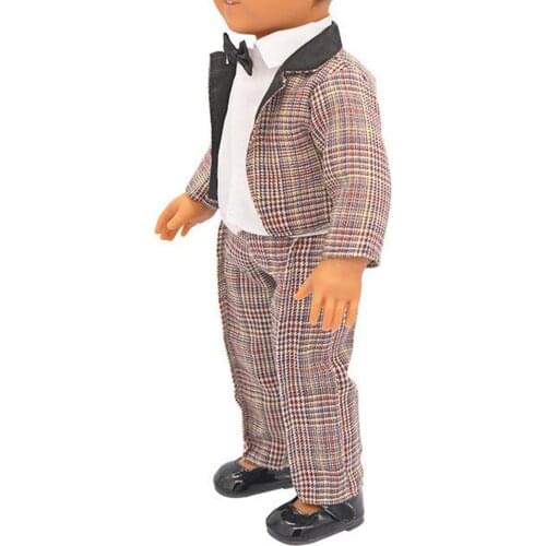 Cute Clothes Brown Suit Doll Outfit For 18 Inch Doll Accessory