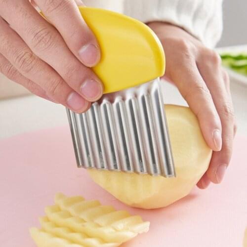 Wave Onion Potato Slices Wrinkled French Fries Salad Corrugated Cutting Chopped Potato Slices Knife Convenient Gadgets Tool