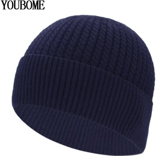 Skullies Beanies Men Winter Hats For Men Knitted Hat Women Male Gorro Warm Balaclava Bonnet Female Winter Beanie Hat Winter Cap