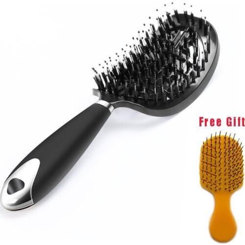 Women Hair Brush Anti Klit Haarborstel Detangler Detangling Hair Brush Bristle Nylon Scalp Massager Tangle Teaser Hair Comb