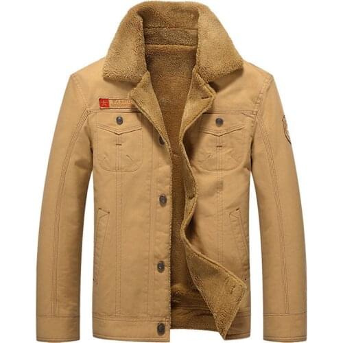 Winter Warm Jackets Thick Fleece Mens Coats Casual Cotton Fur Collar Mens Military Tactical Parka Outerwear