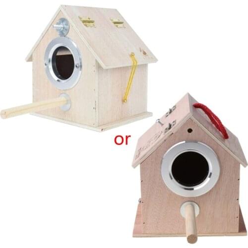 1pcs Bird Nest Pigeon House Wooden Parrot Breeding Box Outdoor Garden Shelter Habitat