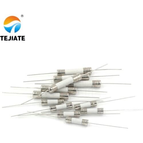 10PCS Ceramic Fuse With Pin 10/12/15/20/25/30A 250V 6*30MM Pin Blow Fuse With legs