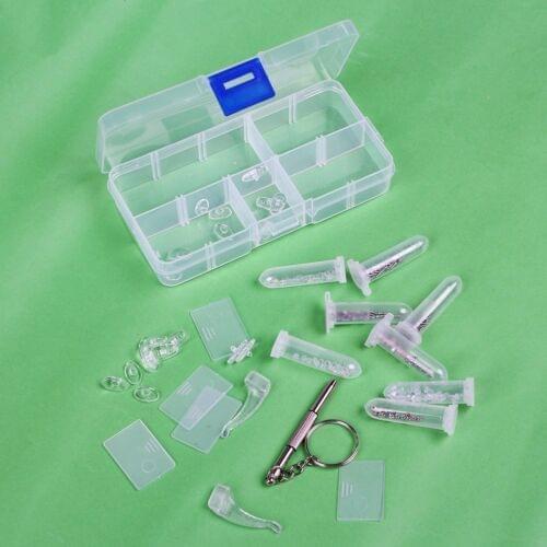 13cm x 7cm x 2.2cm Box Package Screw Nut Nose Pad Optical Repair Tool Assorted Kit Set For Eyeglass Sun Glasse