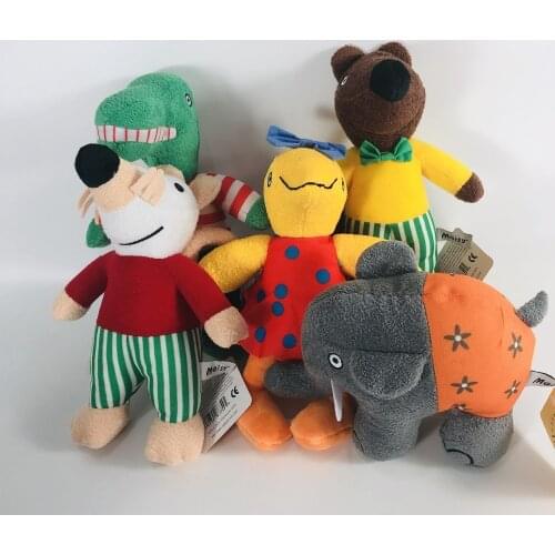 5pcs/Lot Maisy Mouse And Friends Plush Toy Elepant Birds Crocodile Squirrel Stuffed Animals Pluche Dolls For Kids Birthday Gifts