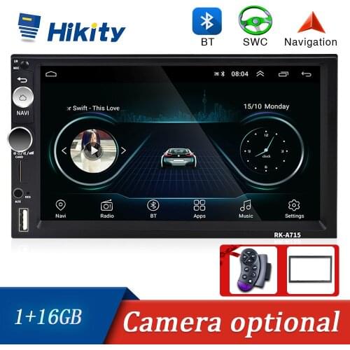 Hikity Andriod 8.1 2 Din Car Multimedia Player 7" GPS Autoradio Multimedia Player Car MP5 Radio Wifi For Hyundai Nissian Toyota
