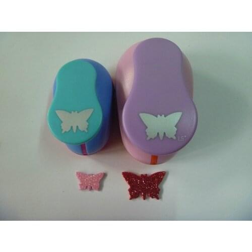 Free shipping 2pcs ( 1 inch+1.5 inch )butterfly punches paper foam punch for DIY Scrapbooking puncher eva Punch