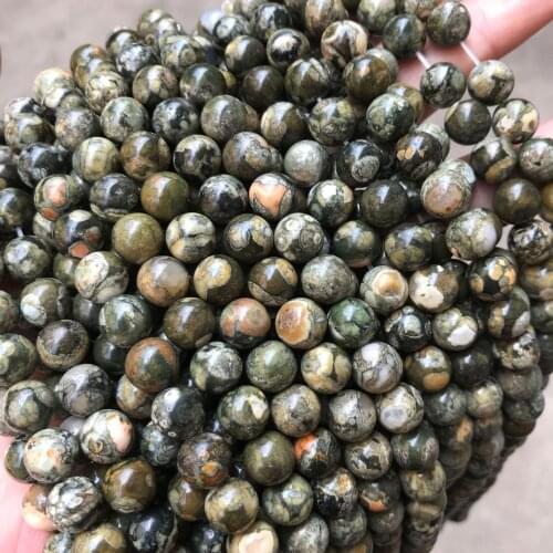 4mm 6mm 8mm Natural Old Kambaba Jaspers Stone Beads For Jewelry Making Round Loose Gem Stone Beads DIY Bracelet Strand 15