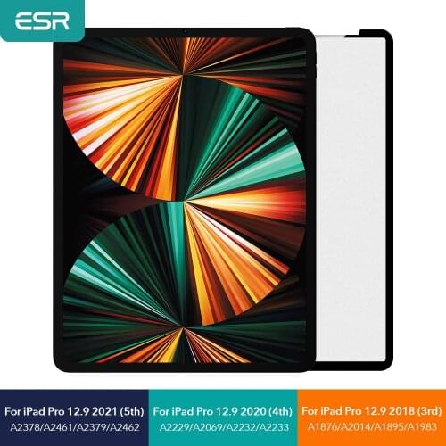 ESR for iPad Pro 11 12.9 2021 2020 Removable Matte Paper Feel Film for iPad Air 4 10.9 Write Screen Protector for iPad 8 7 10.2