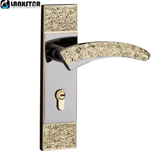 Antique Style Handle Solid Wooden Door Lockset Mechanical Split Handle Lock