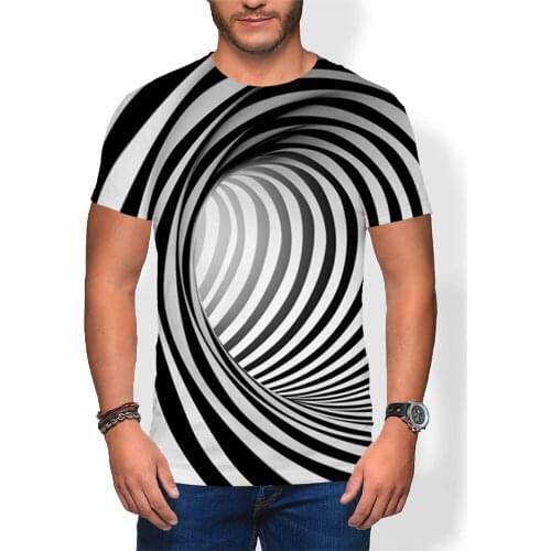 3D Dynamic Picture T-shirt Men Moving Effect Print Tshirts Male Summer T shirt Breathable Top Tees Dizzy Boys Girls Streetwear
