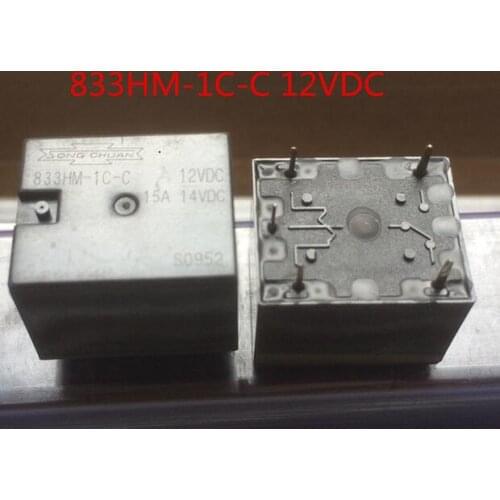 HOT NEW relay 833HM-1C-C 12VDC 833HM-1C-C-12VDC 833HM-1C 833HM 12VDC DC12V 12V DIP5 10pcs/lot