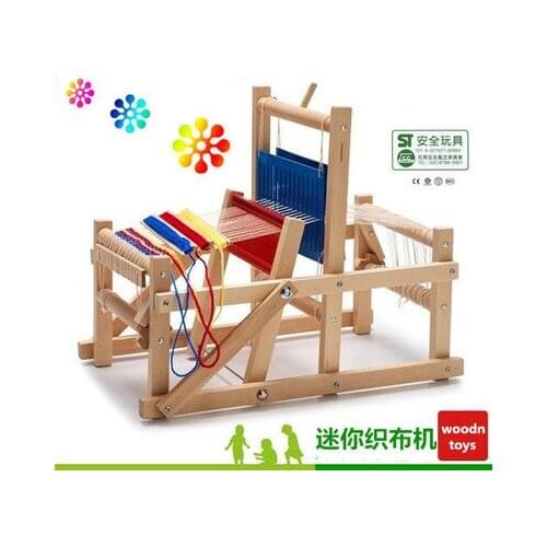 XL one Baby Toys Pretend Play Toys Wooden Traditional Weaving Loom Wooden Toy Educational Craft Wooden Weaving machine gift