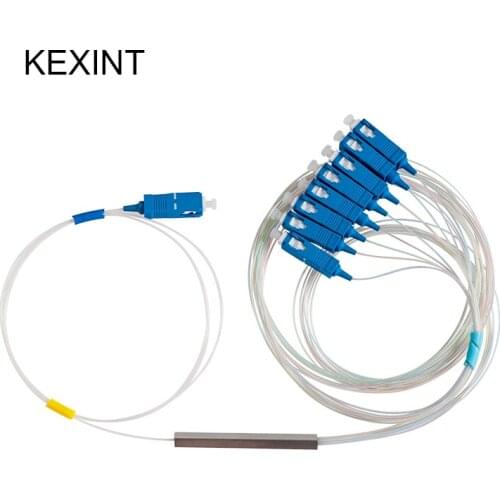 KEXINT PLC Splitter 1*8 mini Module 0.9 1m with Connector SC / UPC 10Pieces