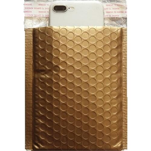 50Pcs/Lot Matte Gold Aluminized film Bubble Mailers Waterproof Bubble Envelope Self Seal Adhesive Shipping Envelopes with Bubble