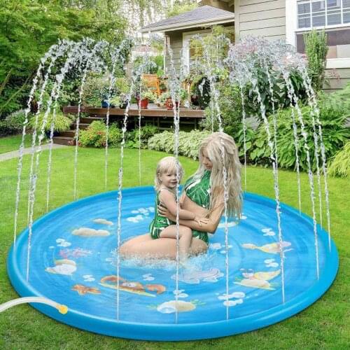100/170CM Sprinkle & Splash Play Mat Fun Summer Spray Toys Inflatable Splash Pad Outdoor Water Toys Children Kids Water Play Mat