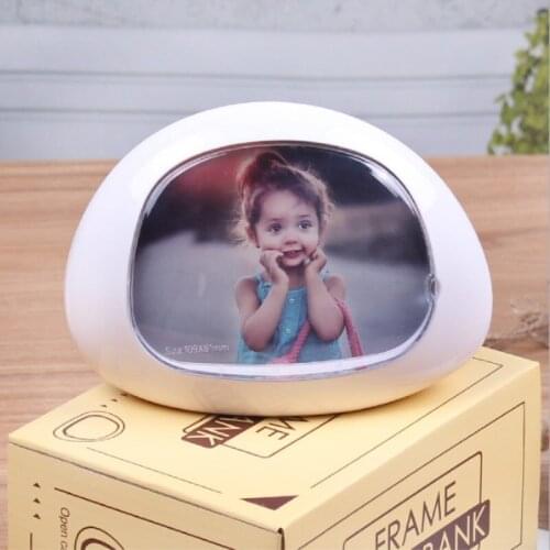Creative 3D Space Capsule Photo Frame + Piggy Bank Green PVC Plastic Photo Studio Photo Frame Home Decoration