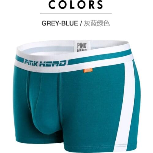 2021 Hot Selling Brand Pink Hero High Quality Cotton Men underwear Shorts Comfortable Panties Fashion Sexy Male Boxer