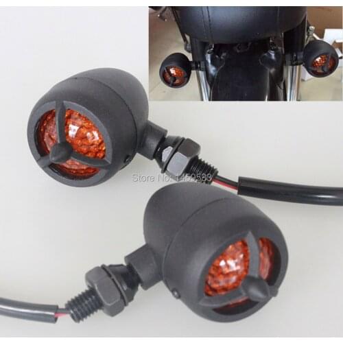 Black Bullet LED Turn Signal Flasher Blinkers Indicator Fits For Harley Sportster Bobber Custom Chopper