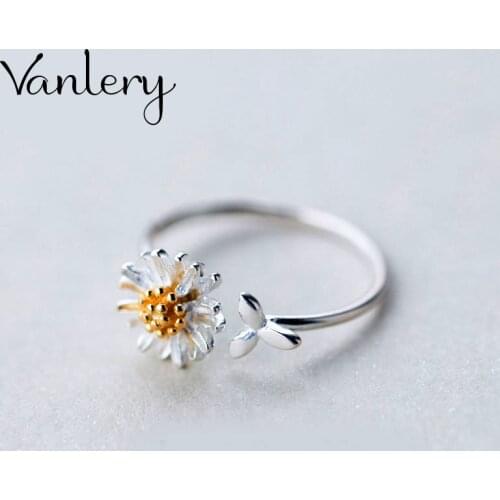 New Gothic Men Daisy Flower Rings For Women Jewelry Birthday Gift Romantic Wedding Engagement Drop Shipping 2021