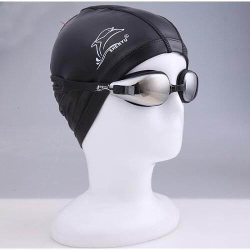 C201 Plating anti-fog anti-ultraviolet high-grade silicone swimming goggles presented a pair of high-end earplugs Multi-color