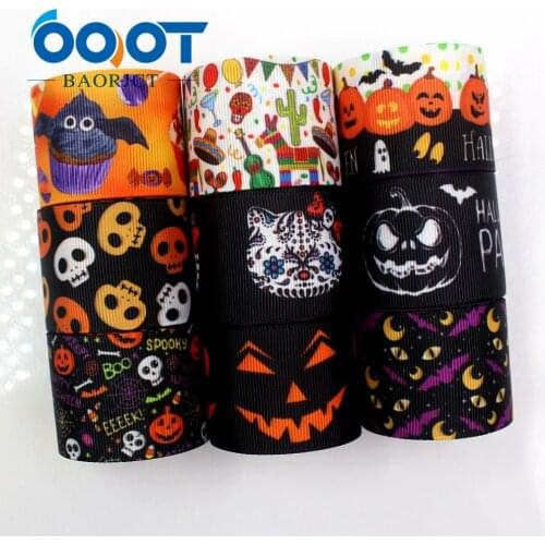 OOOT BAORJCT G-18728-694,38 mm 10 yards Halloween Ribbons Thermal transfer Printed grosgrain Wedding DIY handmade material
