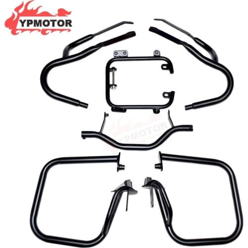 Motorycle Front Frame Fairing Engine Guard Bumper Rear Crash Bar Saddlebag Protection For BMW R1200RT R1200 RT 2004-2013 2005
