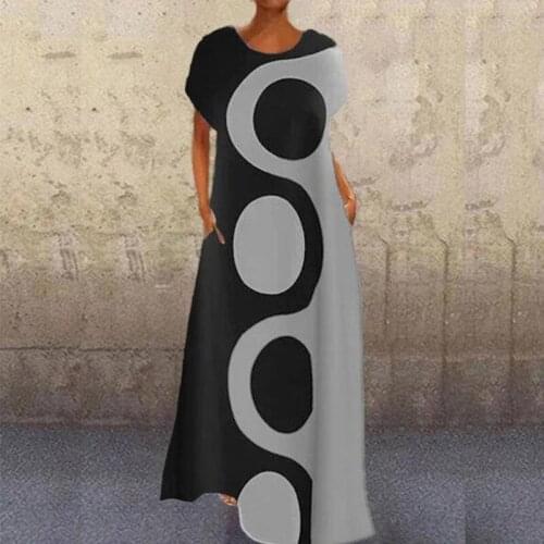 Plus Size Summer Maxi Dresses For Women2021 Art Print Sleeveless Loose Flowy V-Neck Beach Tank Dreeses Long Evening Party Dress