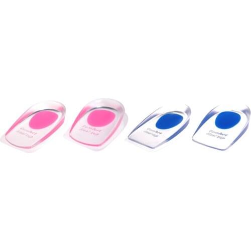 2020 New arrival Silicone Shoes Pads Cushion Heel Cup Insoles Massager Inserts Heel Pain Spur Latex for Men and Women Shoes