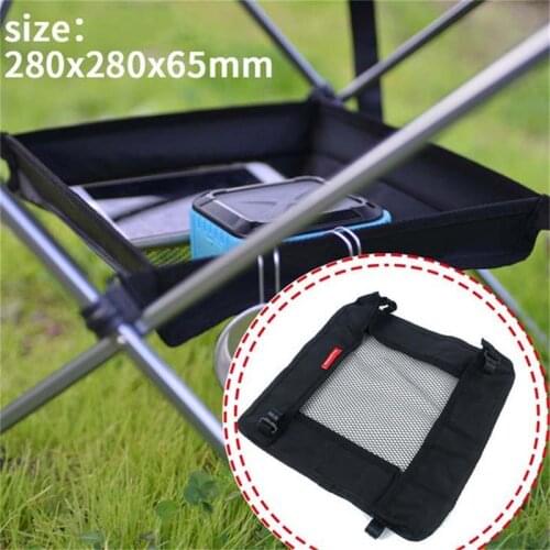 Outdoor Folding Table Storage Basket Picnic Table Storage Hanging Bag Finishing Net Pocket Waterproof Camping Barbecue Table
