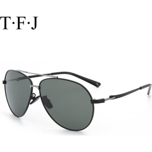 TFJ Pilot Style Sunglasses Men Women Vintage Oval Lens Classic Brown Driving Adult Glasses Fashion Eyewear