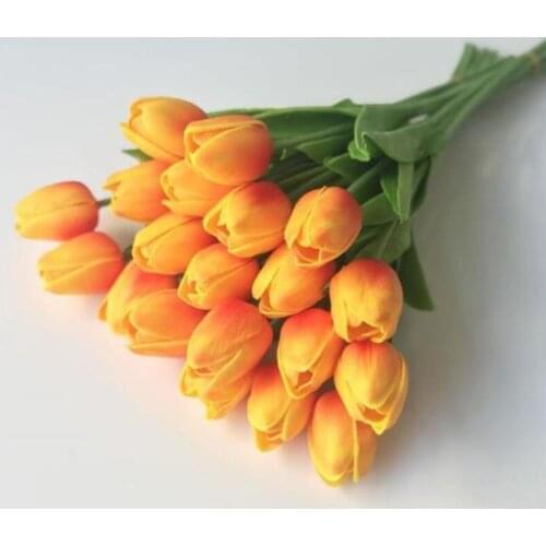 Wedding Decorative Latex Tulips Artificial PU Flower bouquet Real touch flowers For Home Decoration LX8046