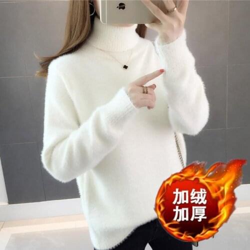 Woman Sweaters Chandails Womens Turtleneck Sweater New Loose Knitted