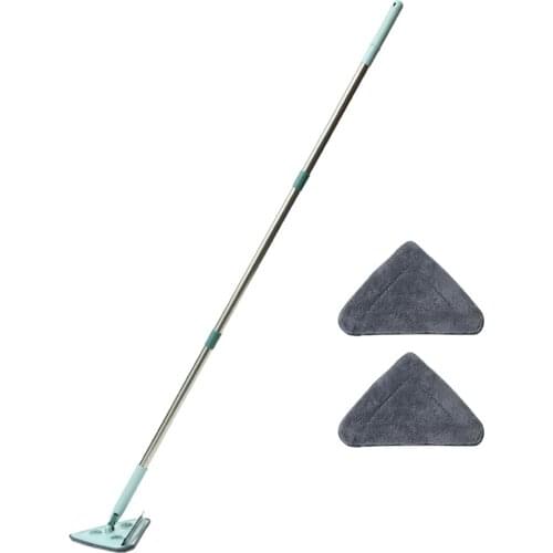 Triangular Clean Mop 360 Degrees Rotatable Mop With Replaceable Mop Cloth For Car Home Cleaning Glass Air Conditioners Ceiling