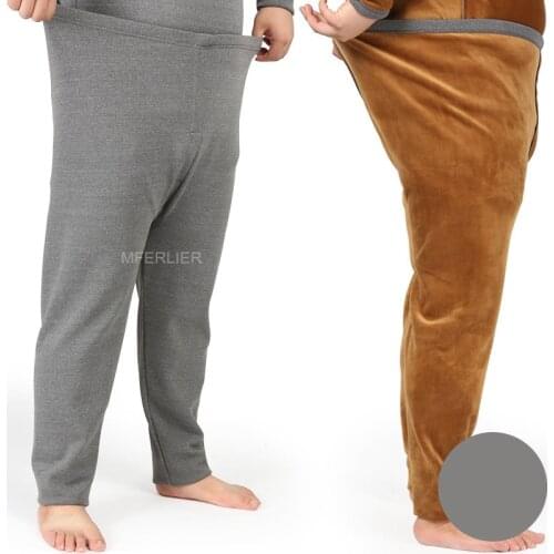 Spring winter warm men pants Plus size 5XL 6XL 7XL 8XL waist 150cm Loose fleece men underwear pants