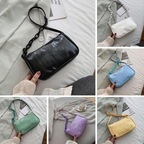 Female Retro Bag Women Baguette Commuter Wild Texture Solid Color Handbag Sample Fashion Shoulder Purse