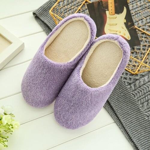 Woman Winter Slippers Soft Plush Cotton Cute Slippers Shoes Indoor Home Furry Slippers Striped Slippers Woman Indoor Footwear