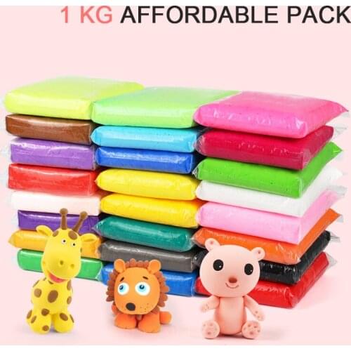 1 Kg Children Educational DIY Toys Plasticine Ultra Light Clay Oversized Packaging Kids Safe Colorful Gift